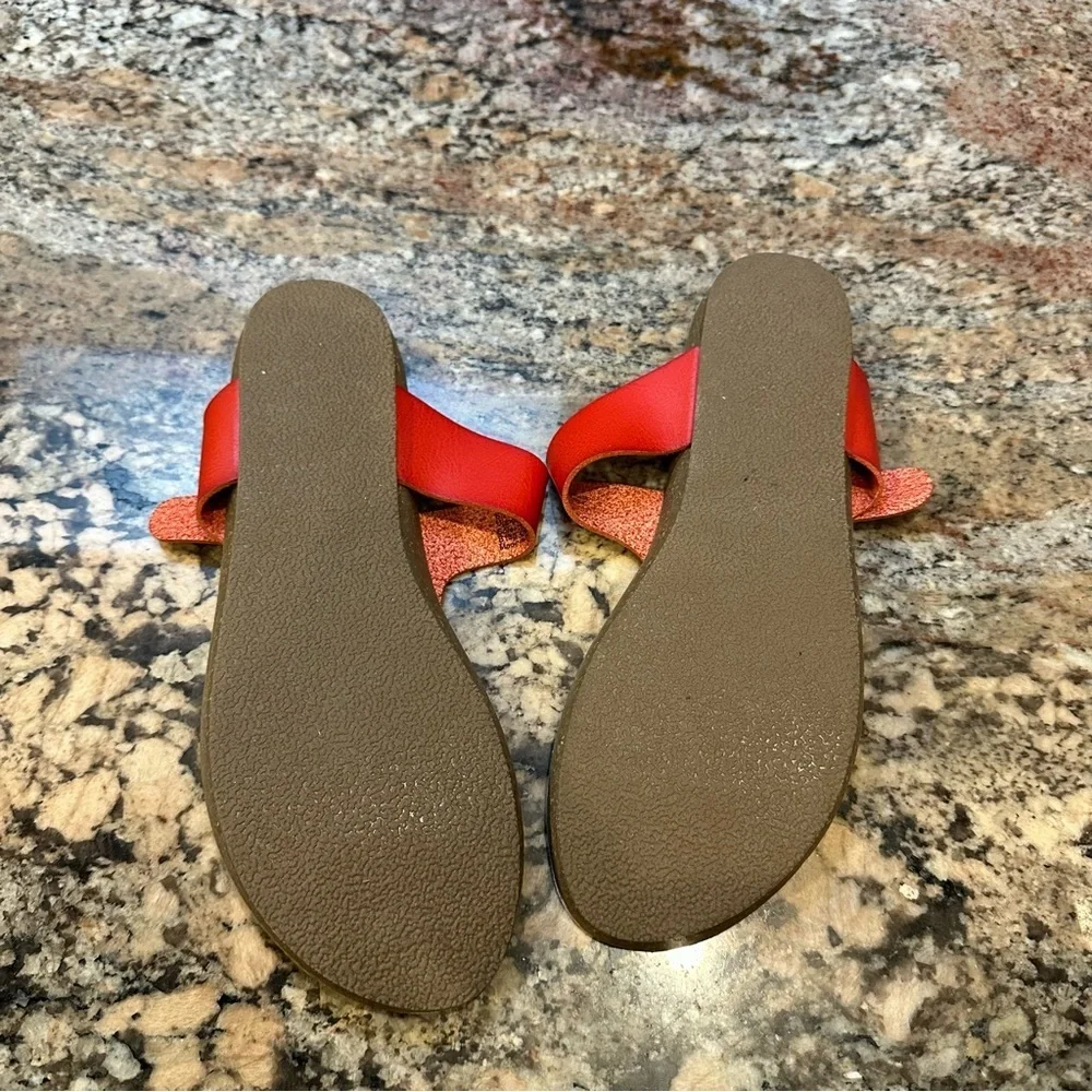 Blowfish Red Braided Sandals